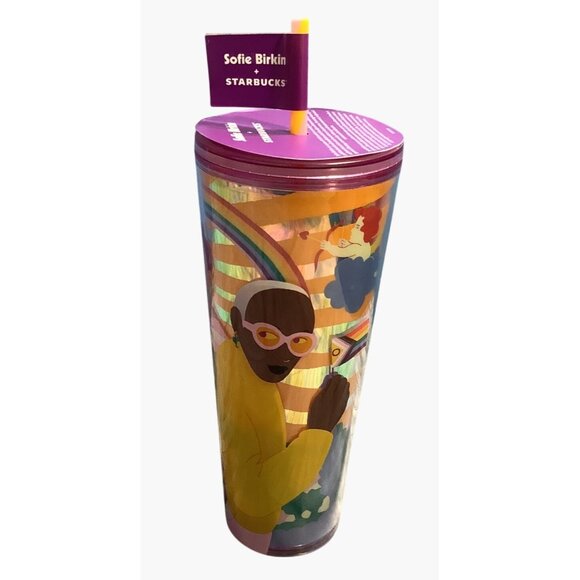Starbucks Other - Starbucks Sofie Birkin Tumbler 2024 Colorful Cup Lid & Straw  24 Oz
